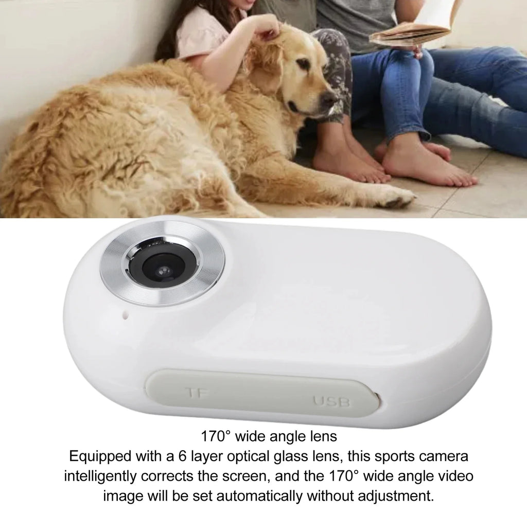 Mini Pet Collar Camera — HD 1080P, USB Rechargeable, Lightweight Clip-On