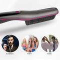 Men's Multifunctional Hair Straightening Brush Beard Styler Ceramic Hot Comb Brush for Beard Grooming And Hair Styling Tool