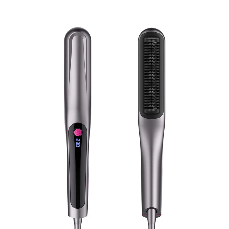 Men's Multifunctional Hair Straightening Brush Beard Styler Ceramic Hot Comb Brush for Beard Grooming And Hair Styling Tool