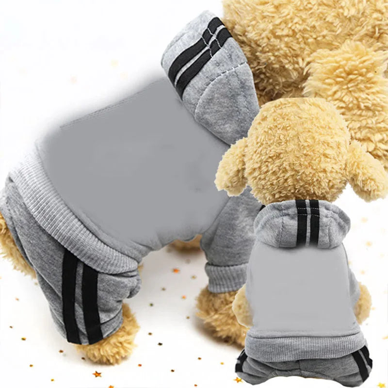 Adidog Dog Clothes Thick Overalls for Dogs, Winter Pet Dog Clothing for Small Dogs Puppy Jumpsuit Tracksuit Costume for Yorkie