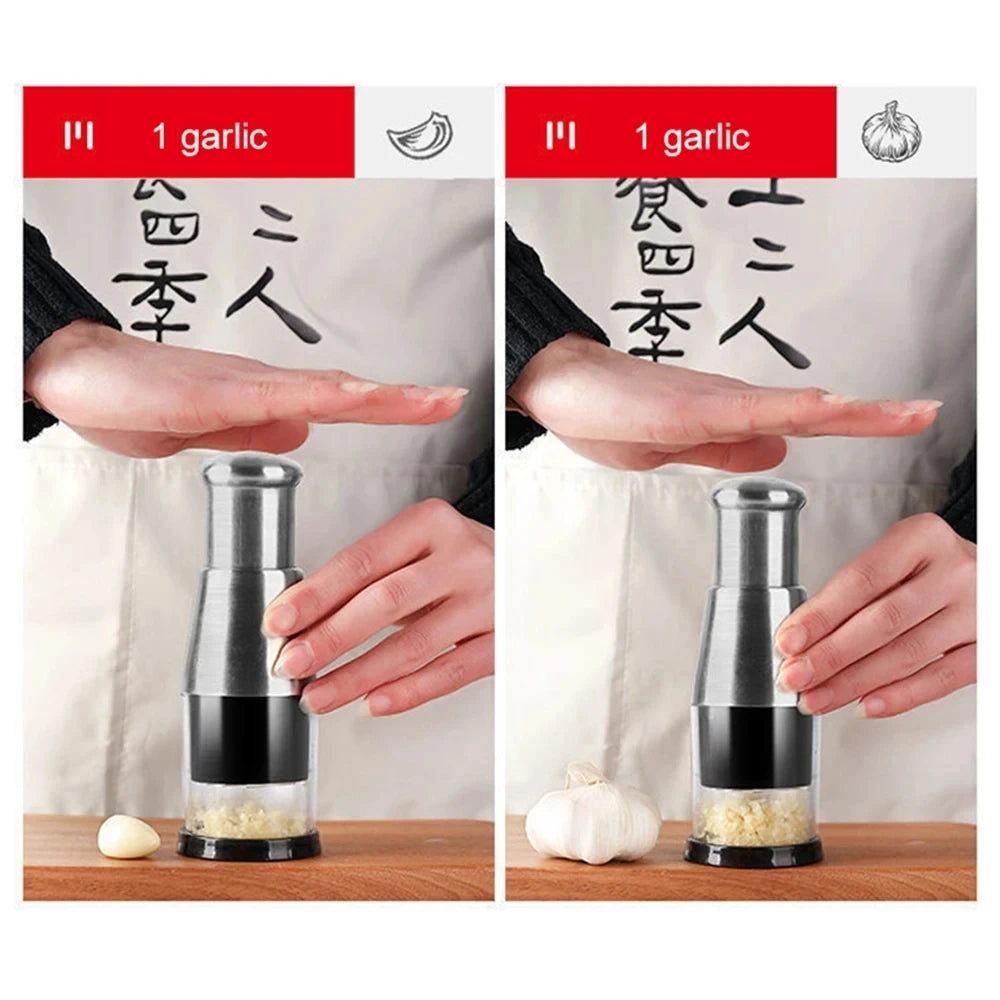 New Garlic Onion Chopper Manual Pressed Garlic Press Machine Garlic Squeezer Fruit Vegetable Chopper Kitchen Supplies