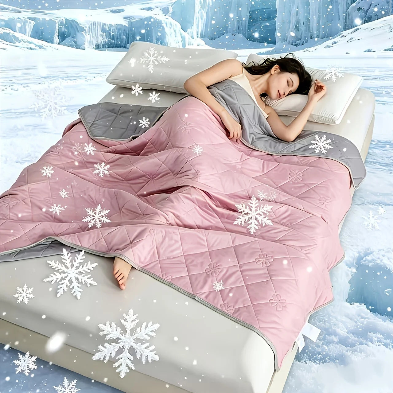 Cooling Summer Blanket for Bed - Lightweight, Breathable ,Easy Care Cooling Blanket For Hot Sleepers Cooling Thin Quilt