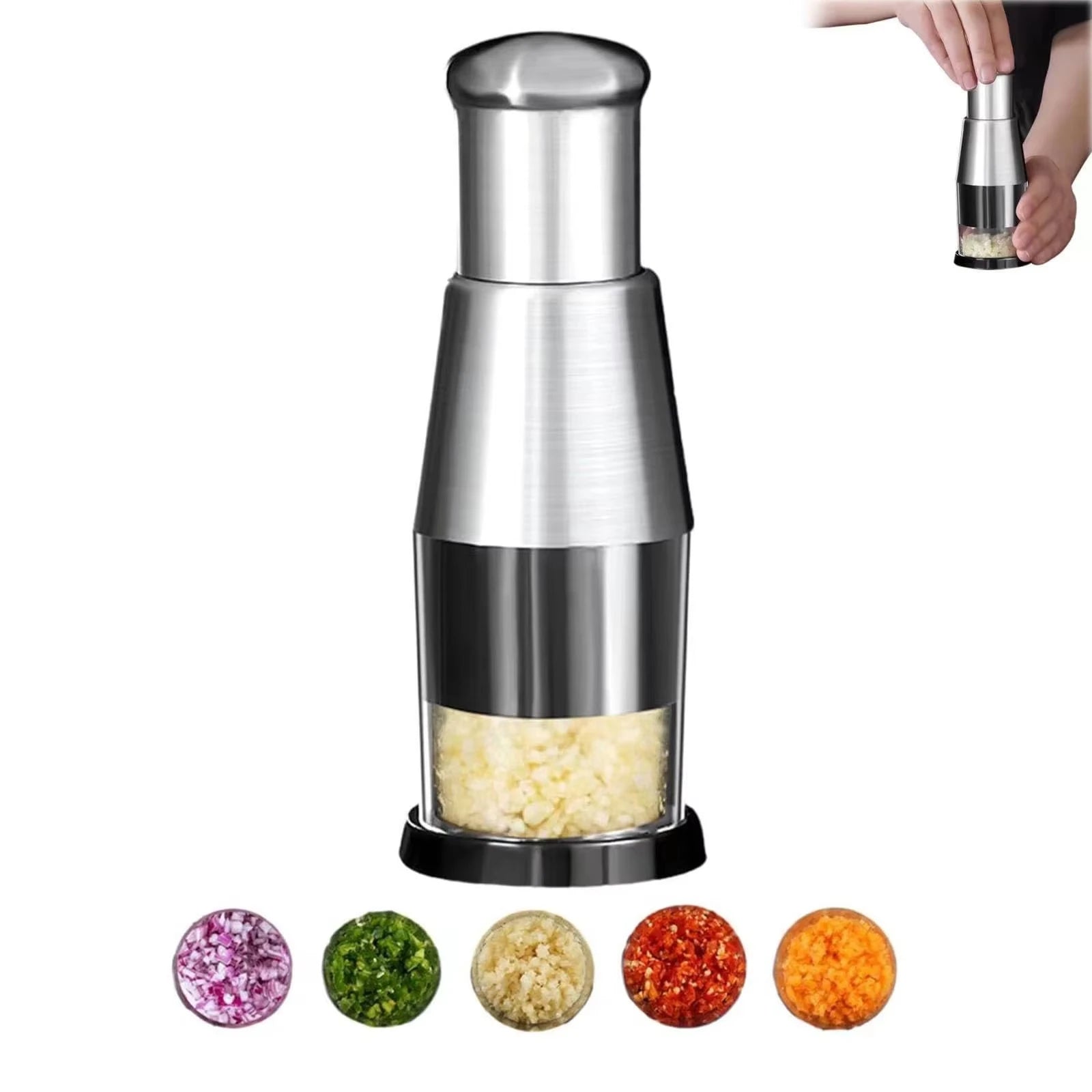 New Garlic Onion Chopper Manual Pressed Garlic Press Machine Garlic Squeezer Fruit Vegetable Chopper Kitchen Supplies