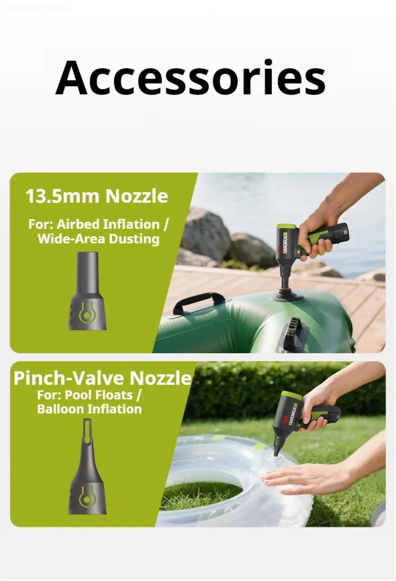 Cordless Electric Air Duster & Blower — 12V Brushless, Stepless Speed