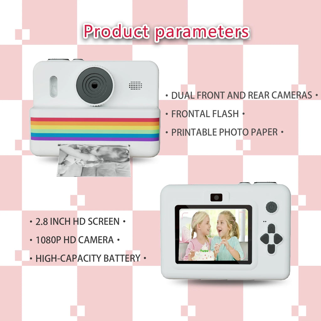 Kids Instant Print Camera — 1080P HD with Thermal Printer & 2.8" Screen