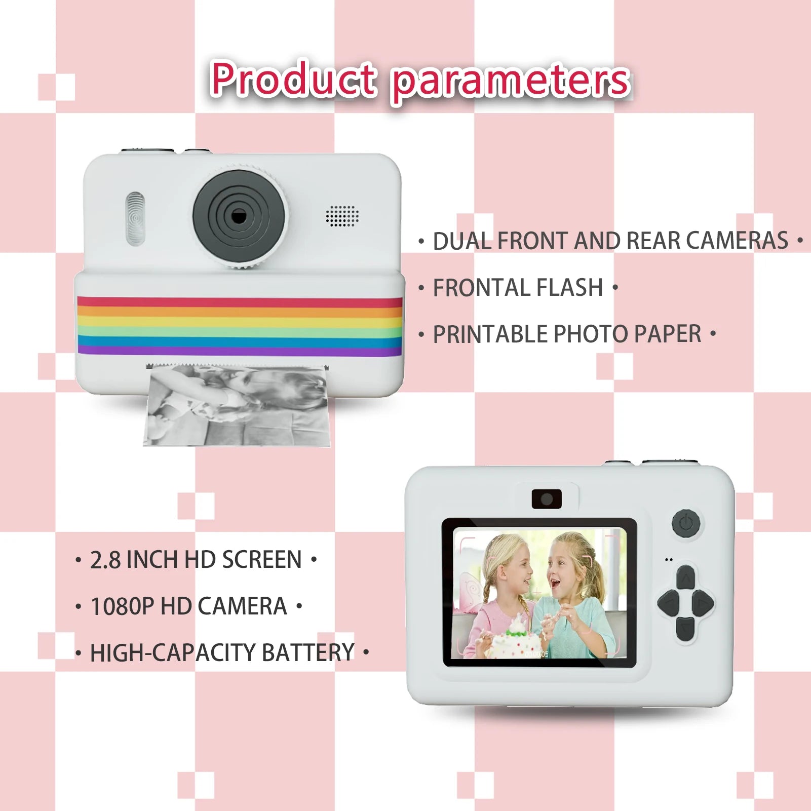 Kids Instant Print Camera — 1080P HD with Thermal Printer & 2.8" Screen