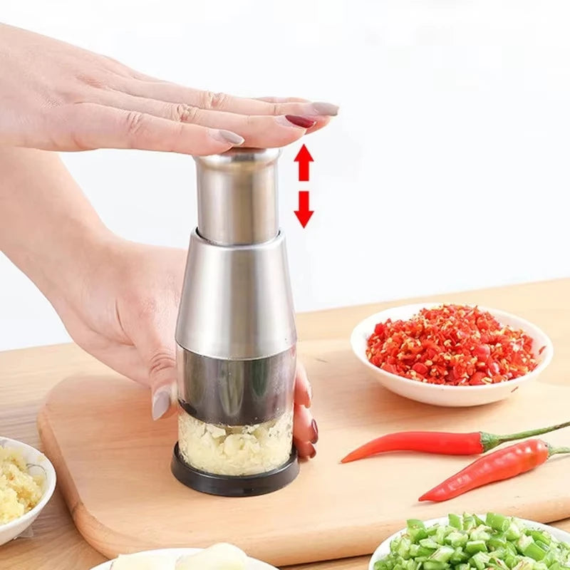 New Garlic Onion Chopper Manual Pressed Garlic Press Machine Garlic Squeezer Fruit Vegetable Chopper Kitchen Supplies