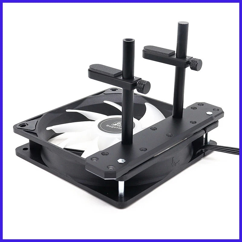 Aluminum GPU Support Bracket — Anti-Sag Video Card Holder for 12/14cm Fan PC Builds