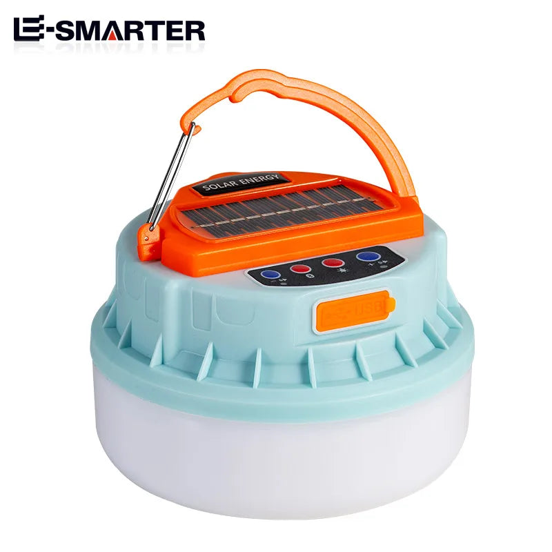 New Outdoor Solar Camping Lights with Wireless Portable Bluetooth Speaker Rechargeable Led Camping Lanterns Tent Lamp Power Bank