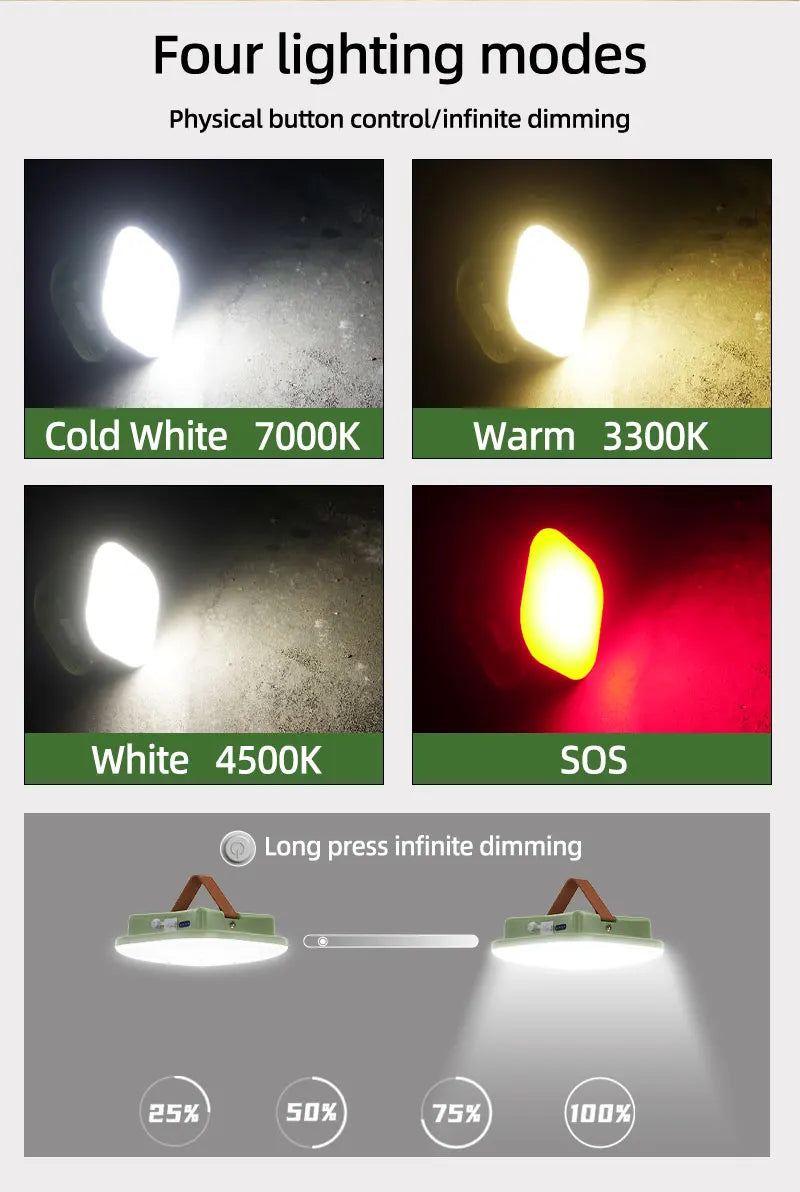MOSLIGHTING 80W LED Camping Strong Lantern with Magnet Zoom RGB Bluetooth Speaker Portable Torch Hanging Tent Lamp Work Lighting