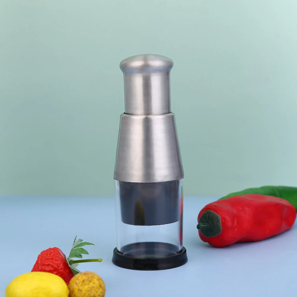 Stainless Steel Manual Hand Chopper Kitchen Tools Vegetable Chopper Mini Garlic Mincer for Garlic Ginger Herbs Nuts
