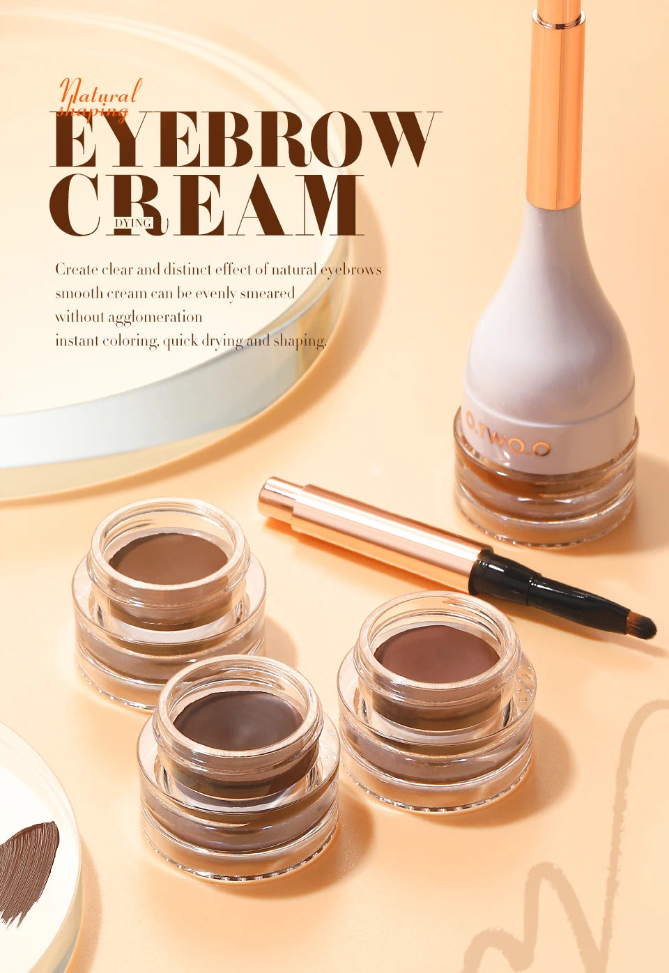 Waterproof Eyebrow Pomade & Brow Gel — 4 Colors