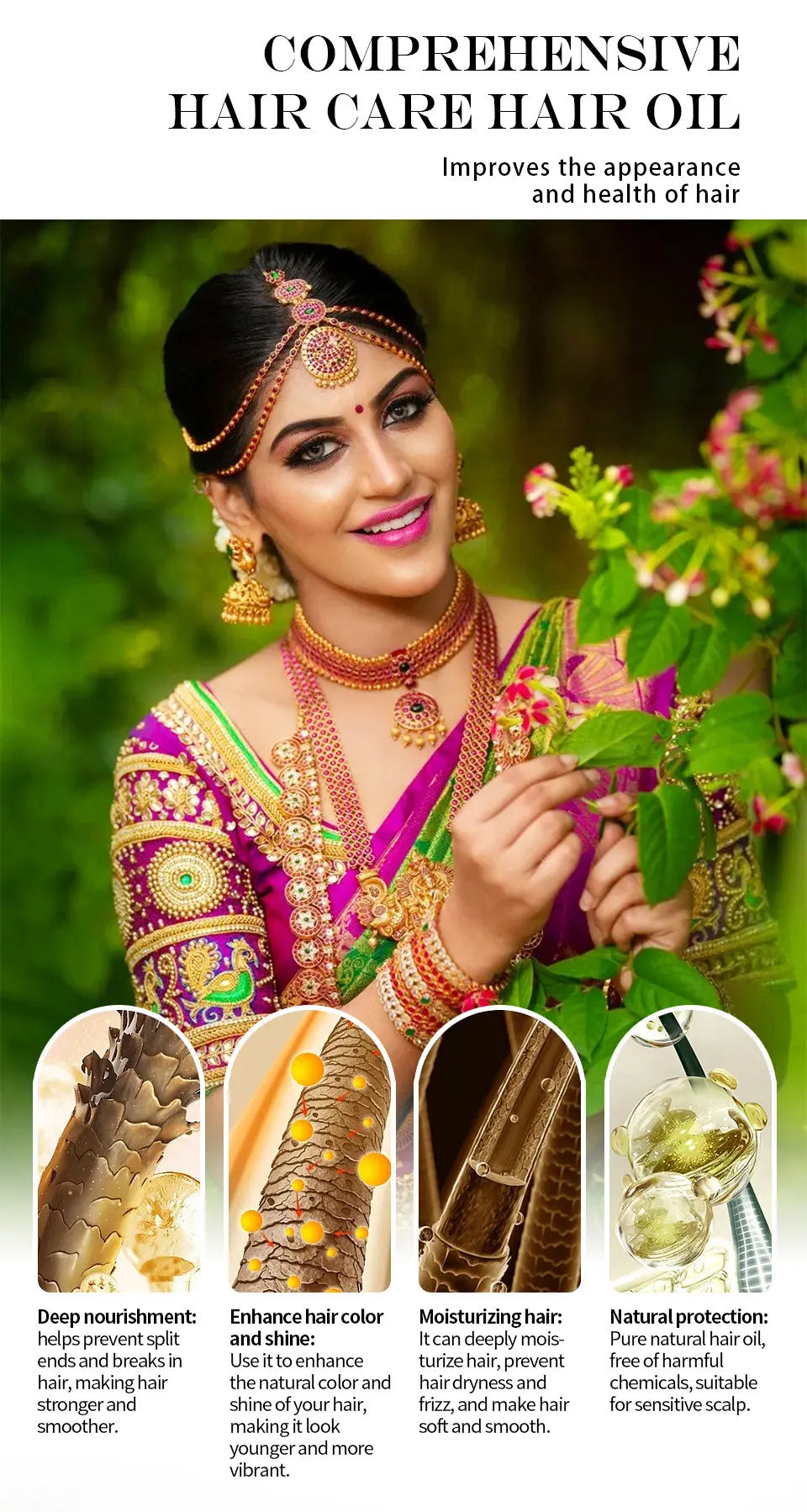 Ayurvedic Hair Growth Oil Adivasi Organic Hair Growth Serum Pure Plant Hair Growth Oil Anti Hair Loss Fast Regrowth Haircare
