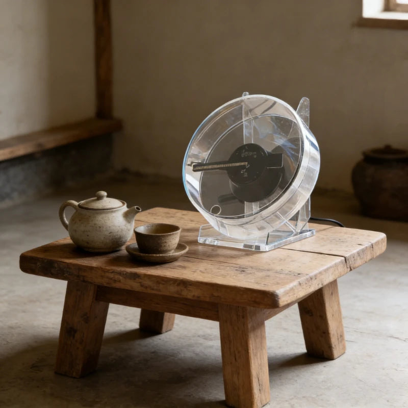 Mini 3D Holographic Projector Fan — Desktop LED Hologram Display with Remote Control