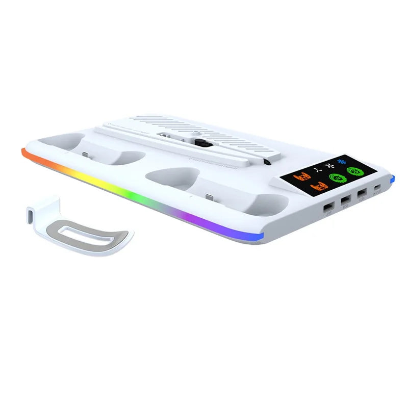 PS5 Cooling Stand with LED & Controller Charging Station