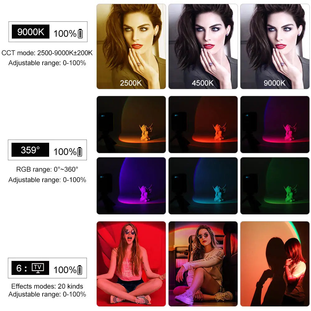 RGB Sunset Projector Light – Live Stream & Studio Atmosphere Lamp