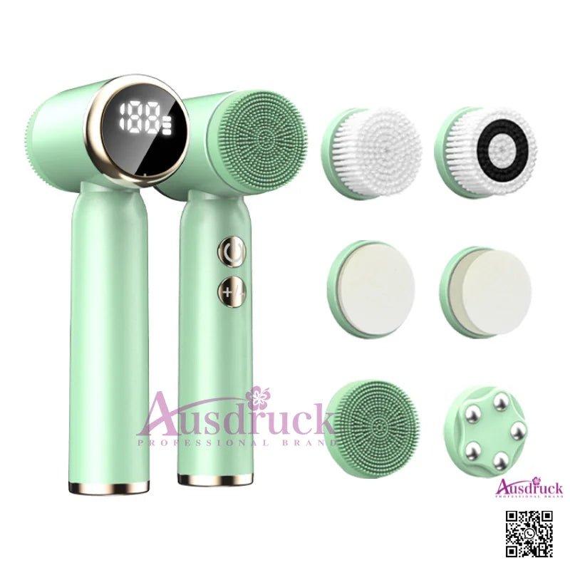 New 6-in-1 Facial Cleansing Brush Heads – Deep Pore Cleaning, Exfoliation & Gentle Skincare, Universal Fit for All Devices