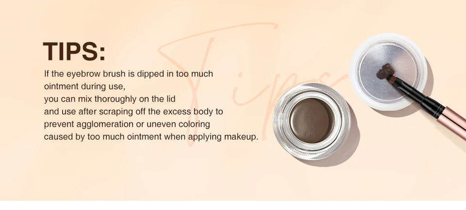 Waterproof Eyebrow Pomade & Brow Gel — 4 Colors