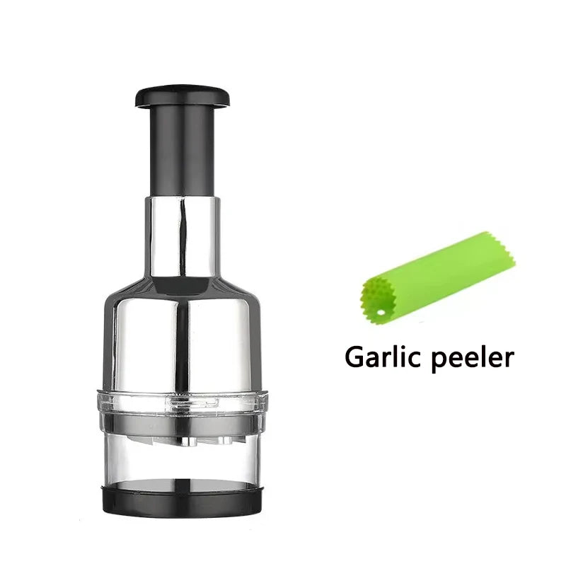 New Garlic Onion Chopper Manual Pressed Garlic Press Machine Garlic Squeezer Fruit Vegetable Chopper Kitchen Supplies