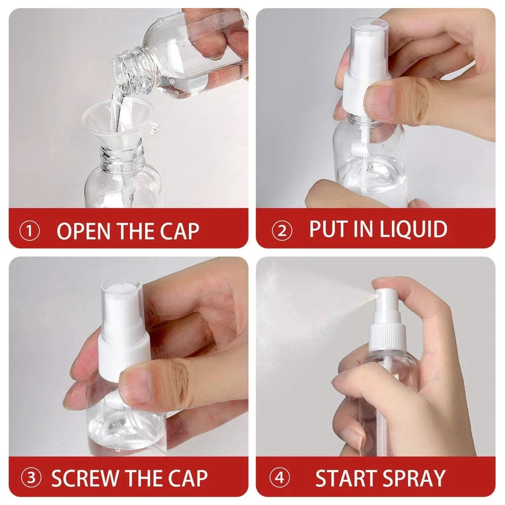 Refillable Portable Spray Bottles — Set of 3, 5, or 10