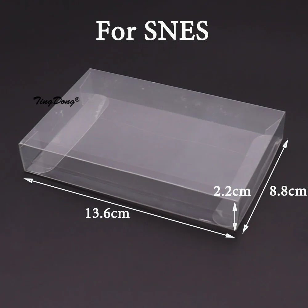 20-Pack Clear Game Box Protector Cases — Fits N64, GB, GBA, SNES, NES, Switch, PS2-PS5