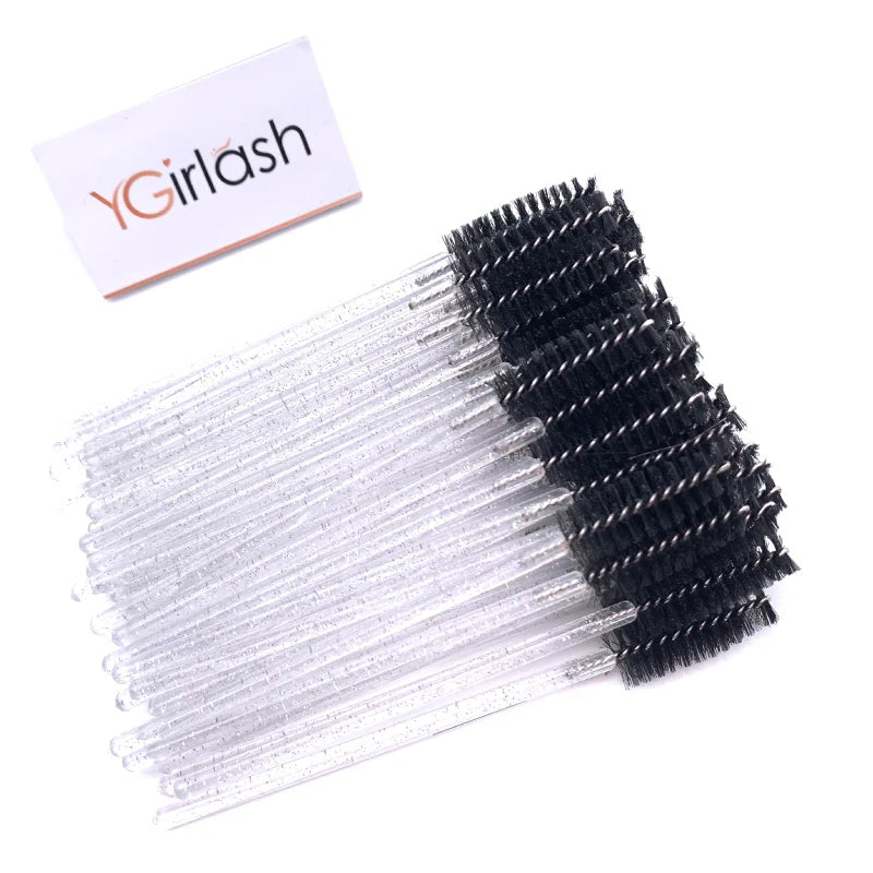 50 Pcs Crystal Diamond Mascara Wands & Spoolie Brushes