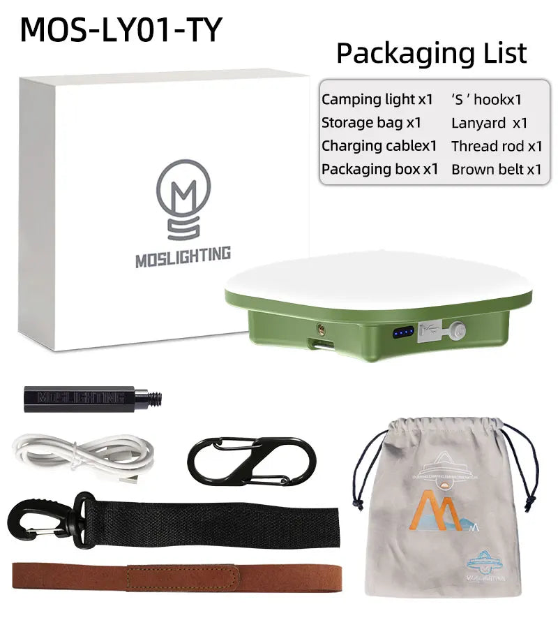 MOSLIGHTING 80W LED Camping Strong Lantern with Magnet Zoom RGB Bluetooth Speaker Portable Torch Hanging Tent Lamp Work Lighting