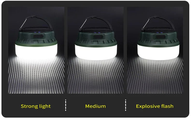 New Outdoor Solar Camping Lights with Wireless Portable Bluetooth Speaker Rechargeable Led Camping Lanterns Tent Lamp Power Bank