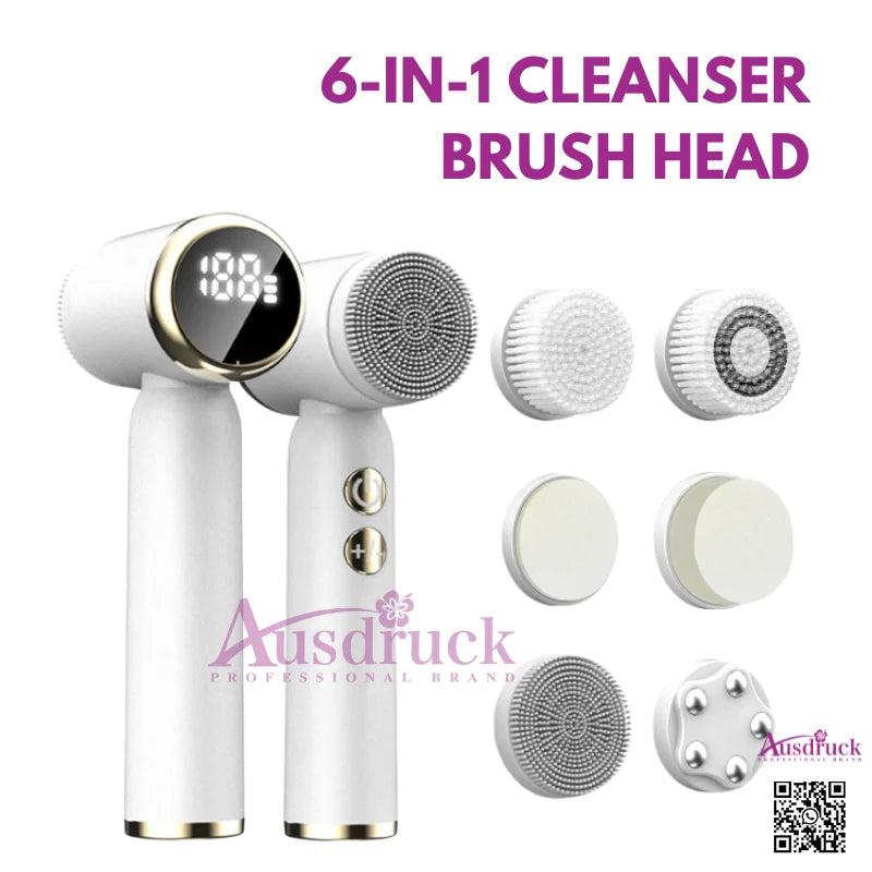 New 6-in-1 Facial Cleansing Brush Heads – Deep Pore Cleaning, Exfoliation & Gentle Skincare, Universal Fit for All Devices