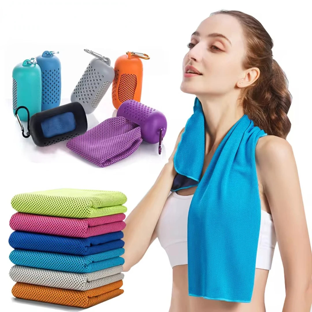 Quick-drying Sports Cooling Towel Set Polyester Sweat Absorbent Towel Suitable for Yoga, Golf, Swimming, Fitness, Camping