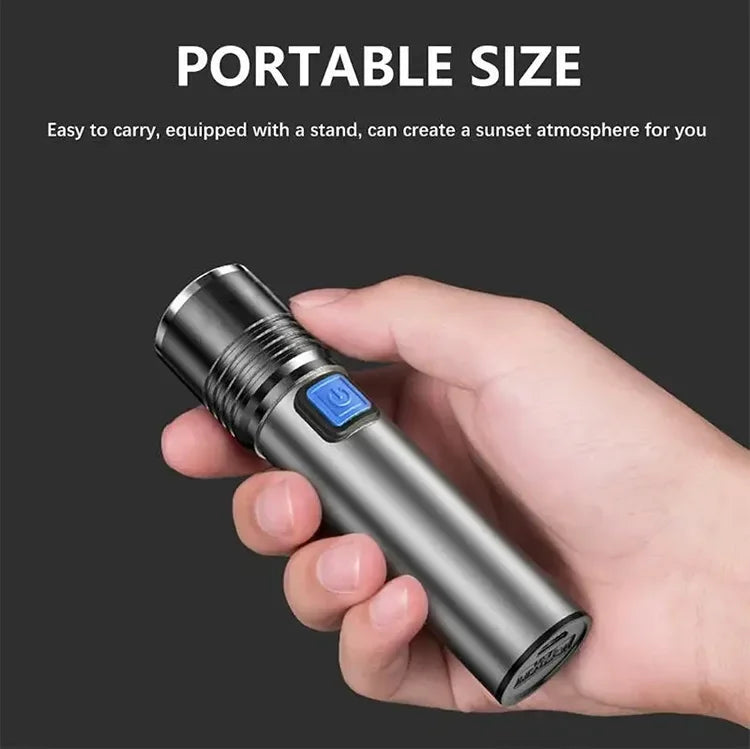 UV Blacklight Flashlight — USB Rechargeable