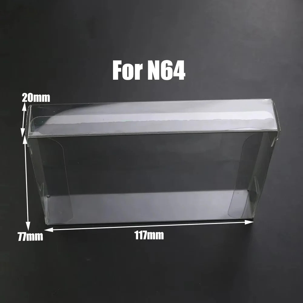 Clear Game Cartridge Protector Case — Fits N64, SNES, NES, GB, GBA, GBC & Switch