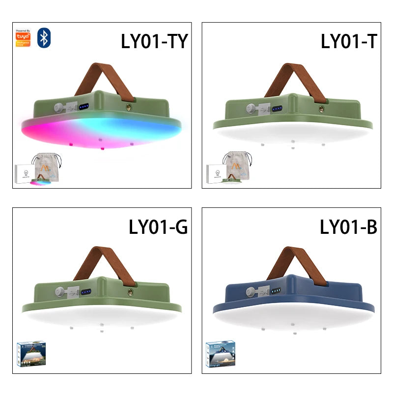 MOSLIGHTING 80W LED Camping Strong Lantern with Magnet Zoom RGB Bluetooth Speaker Portable Torch Hanging Tent Lamp Work Lighting
