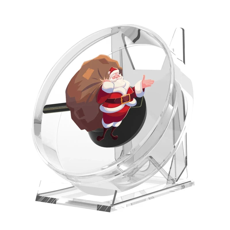 Mini 3D Holographic Projector Fan — Desktop LED Hologram Display with Remote Control
