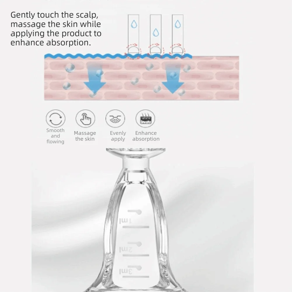 Precise Scale Hair Growth Serum Oil Apply Liquid Guiding Massager 3ml Scalp Treatment Comb Hair Scalp Treatment
