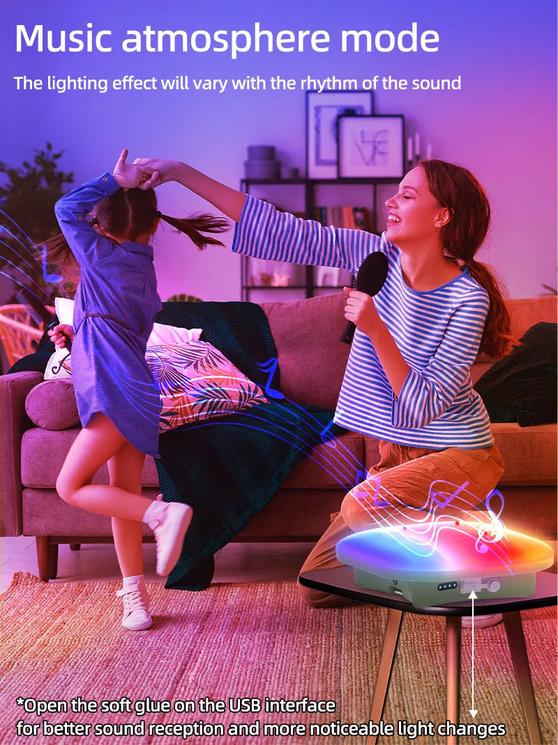 MOSLIGHTING 80W LED Camping Strong Lantern with Magnet Zoom RGB Bluetooth Speaker Portable Torch Hanging Tent Lamp Work Lighting