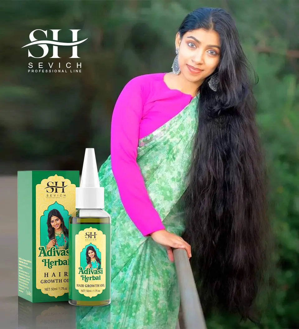 Ayurvedic Hair Growth Oil Adivasi Organic Hair Growth Serum Pure Plant Hair Growth Oil Anti Hair Loss Fast Regrowth Haircare